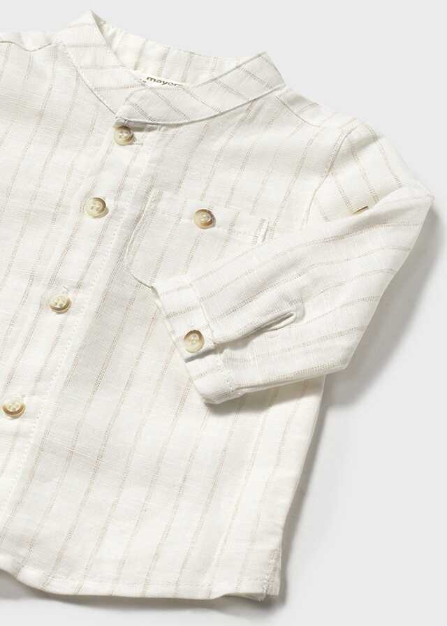 Camisa m/l cuello mao