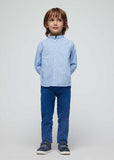 Camisa m/l cuello mao rayas