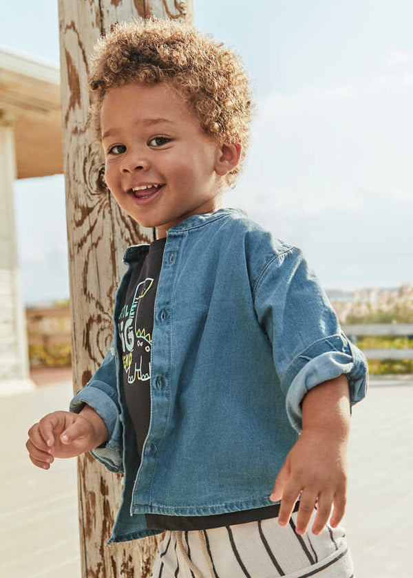 Camisa m/l denim