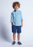 Camisa m/l denim c/mao