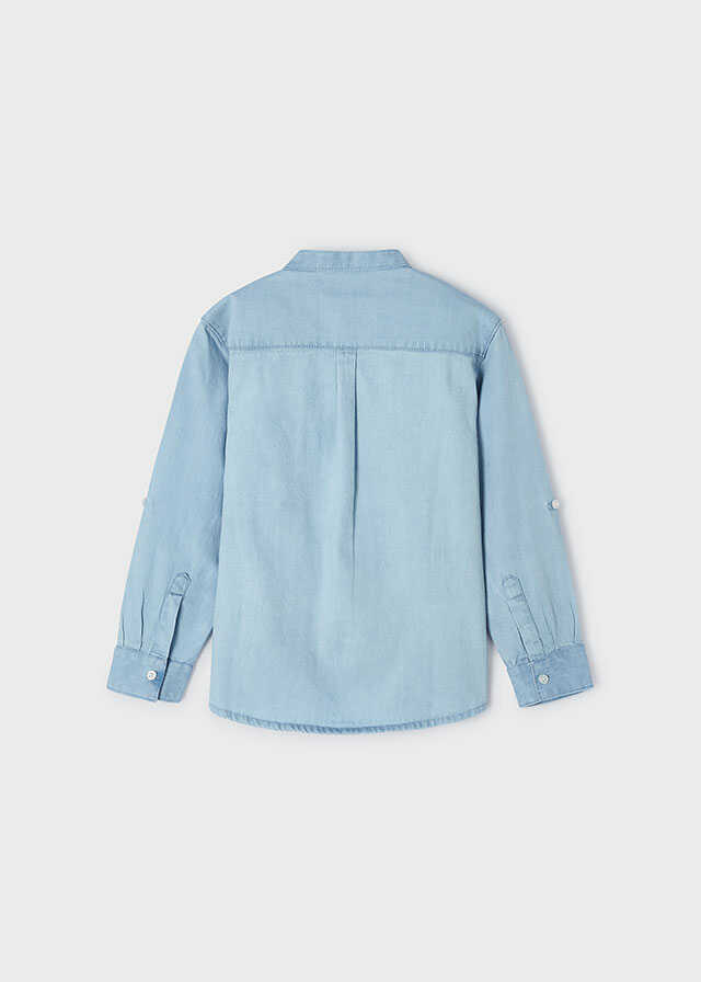 Camisa m/l denim c/mao