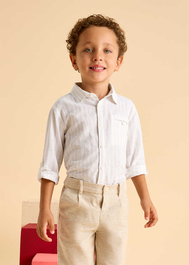 Camisa m/l lino