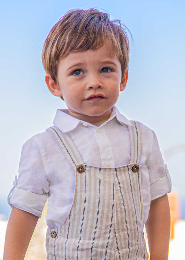 Camisa m/l lino básica
