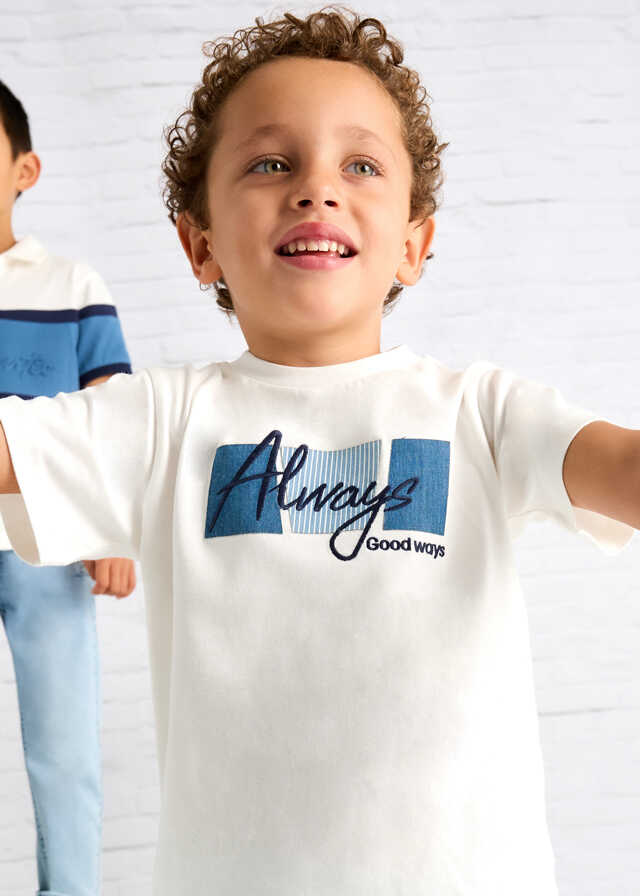 Camiseta m/c apliques