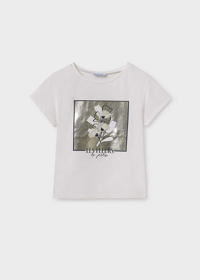 Camiseta m/c bordado