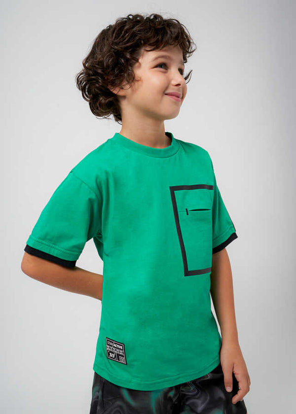 Camiseta m/c contrastes manga