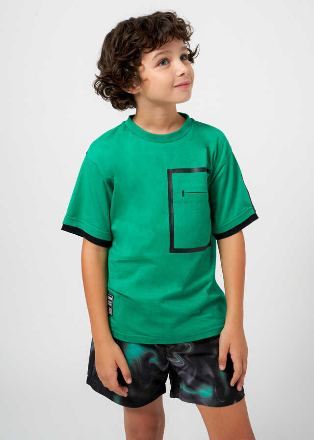 Camiseta m/c contrastes manga