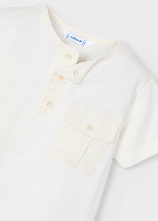 Camiseta m/c cuello panadero