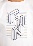 Camiseta m/c embossed "fun"