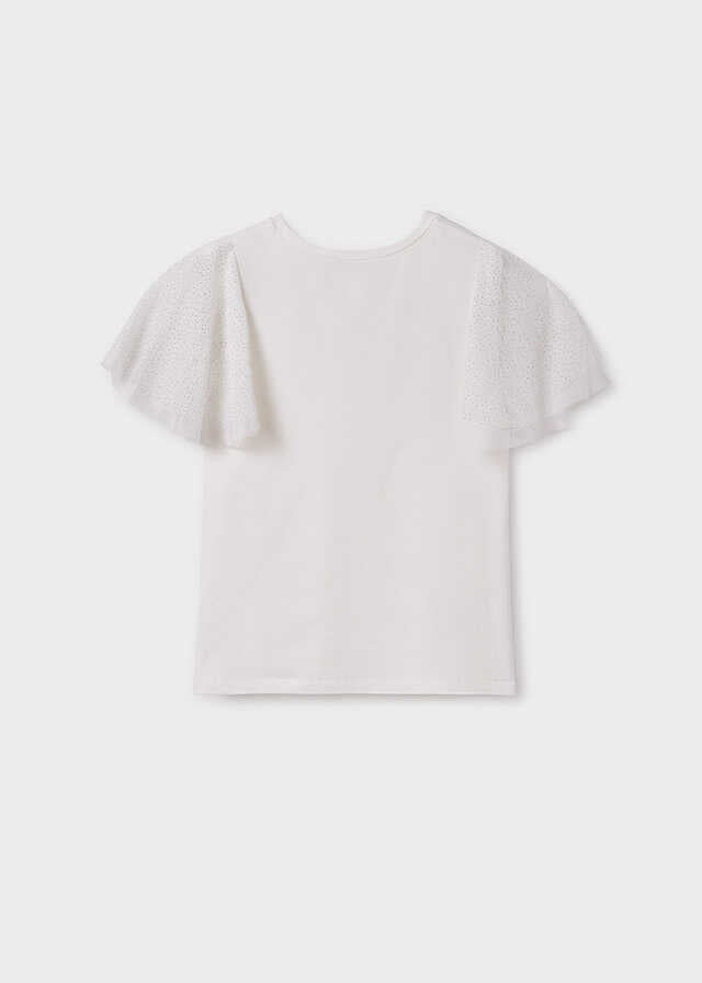 Camiseta m/c mangas tul