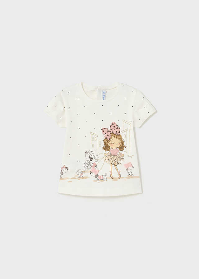 Camiseta m/c niña con perros