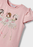 Camiseta m/c niña flor