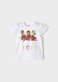 Camiseta m/c niña flor