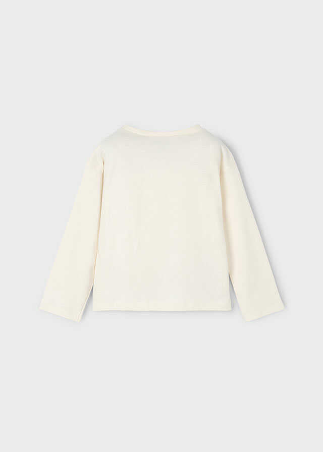 Camiseta m/l bolsillo crochet