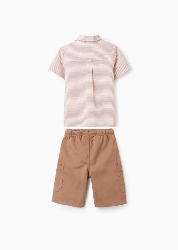 CONJ. SHIRT Y SHORT EMBROIDERY LINEN