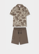 Estampado hojas grandes/brown