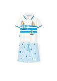 Conj. Polo Piqué Y Bermudas Popelin