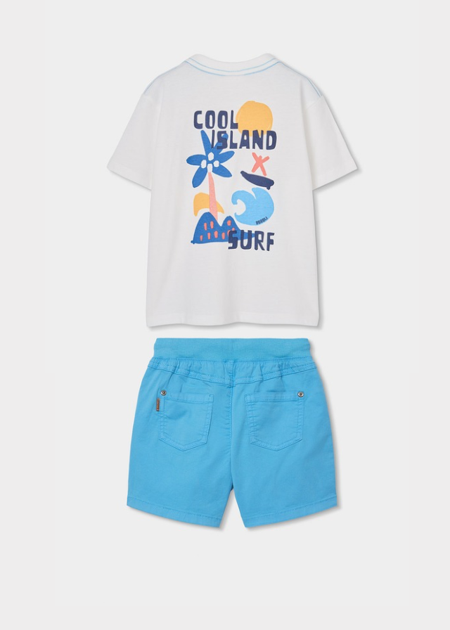 Conj. Camiseta punto y Bermudas gabardina