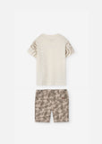 CONJ. TSHIRT JERSEY Y SHORT TWILL AOP