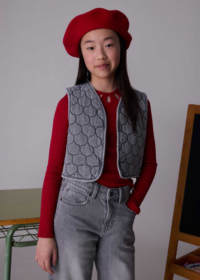 Chaleco denim acolchado
