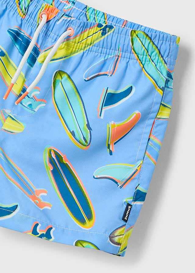 Conj. 3 pcs Camiseta tirantes con Camiseta m/c "wave"y Bermuda bañador