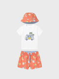 Conj. bañador con bucket y Camiseta m/c play lenticular