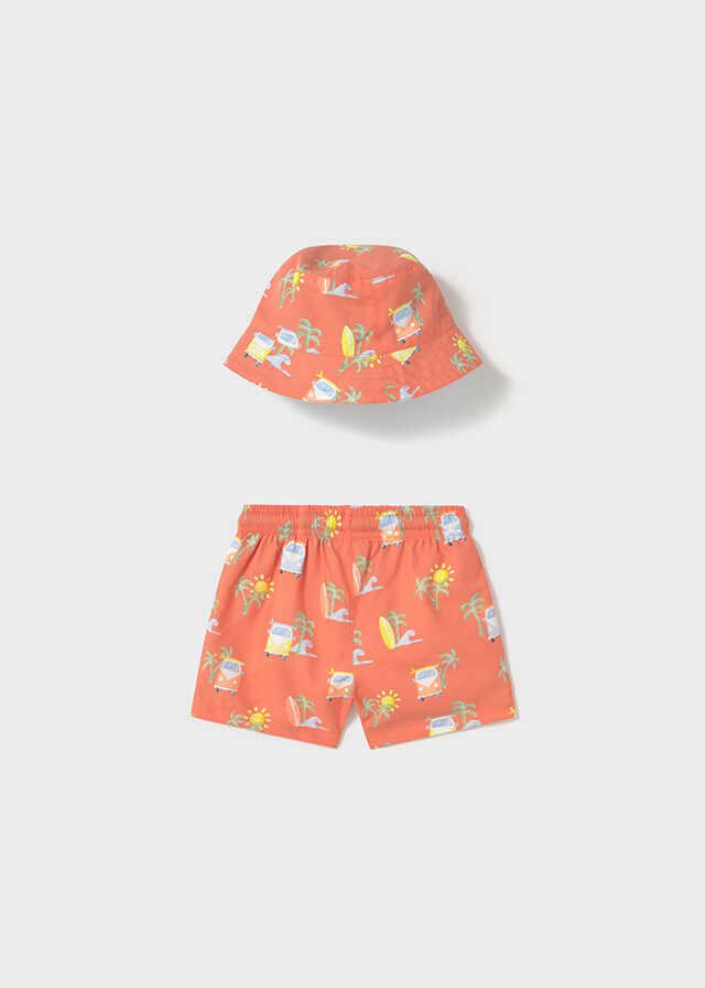 Conj. bañador con bucket y Camiseta m/c play lenticular