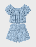 Conj. Bluson y Pantalon corto encaje