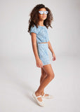 Conj. Bluson y Pantalon corto encaje