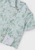 Conj. Camisa m/c gasa estampada y Bermuda lino delavado