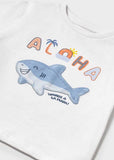 Conj. Camiseta m/c aplique-Camiseta tirantes play tablas y Bermuda lino relaxed
