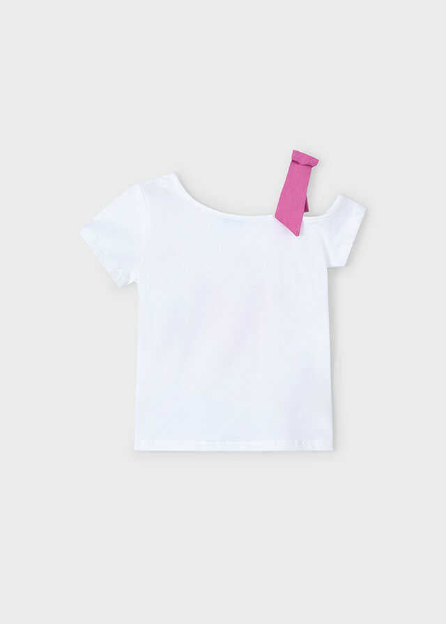 Conj. Camiseta mc asimetrica y Falda pantalon hebilla