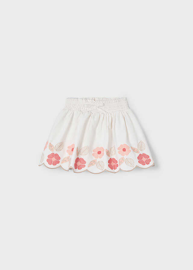Conj. Camiseta m/c chaleco y Falda bordado