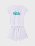 Conj. Camiseta m/c grafica y Short felpa basico