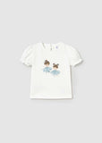 Conj. Camiseta m/c vestir y Falda tul plisado