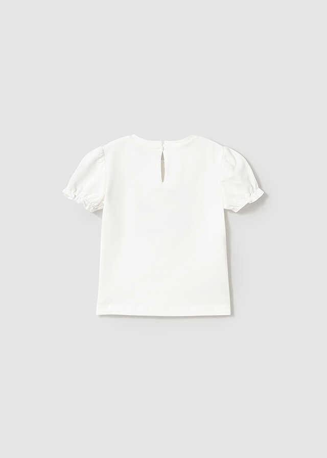 Conj. Camiseta m/c vestir y Falda tul plisado