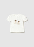Conj. Camiseta m/c vestir y Falda tul plisado