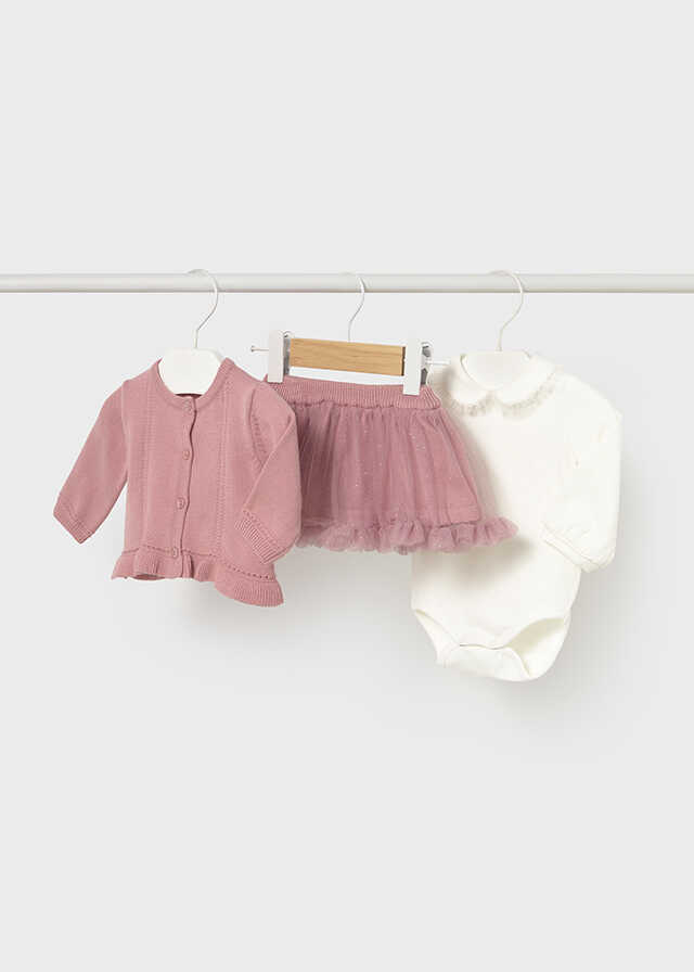 Conj. chaqueta falda 3 piezas