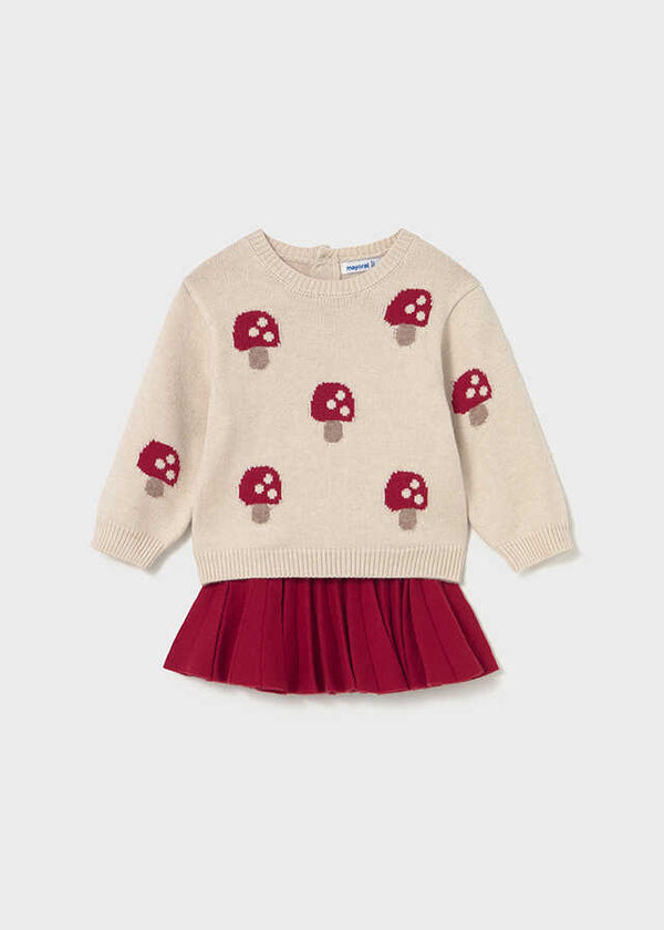 Conj. falda tricot