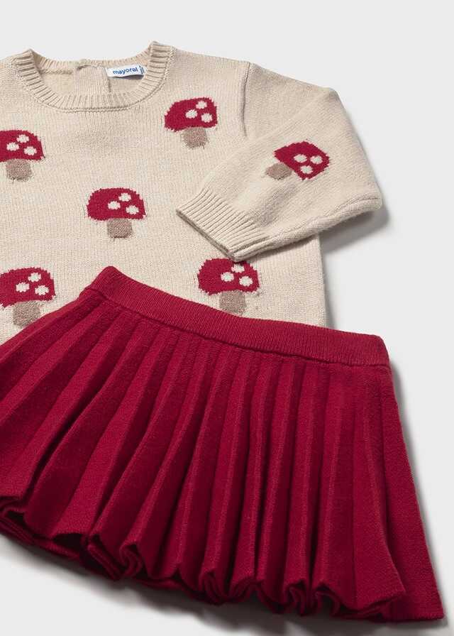 Conj. falda tricot