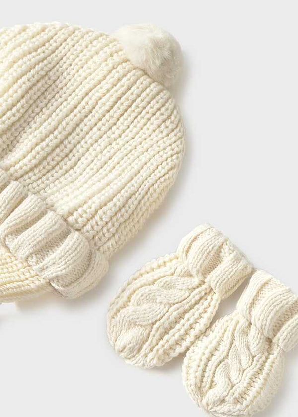 Conj. gorro manoplas tricot