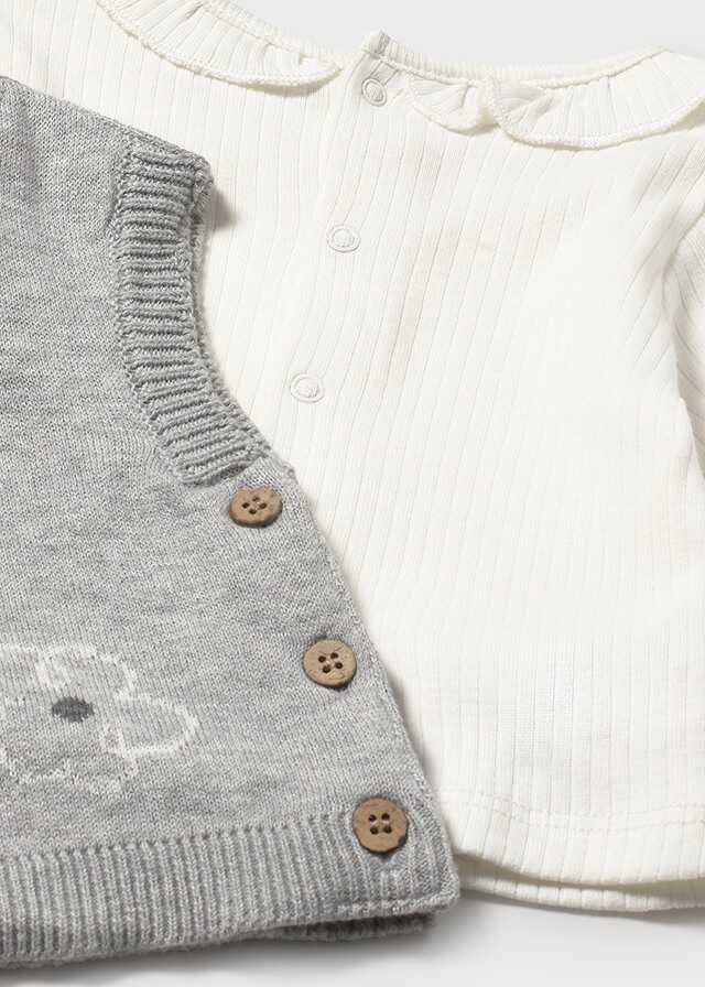 Conj. leggings chaleco tricot