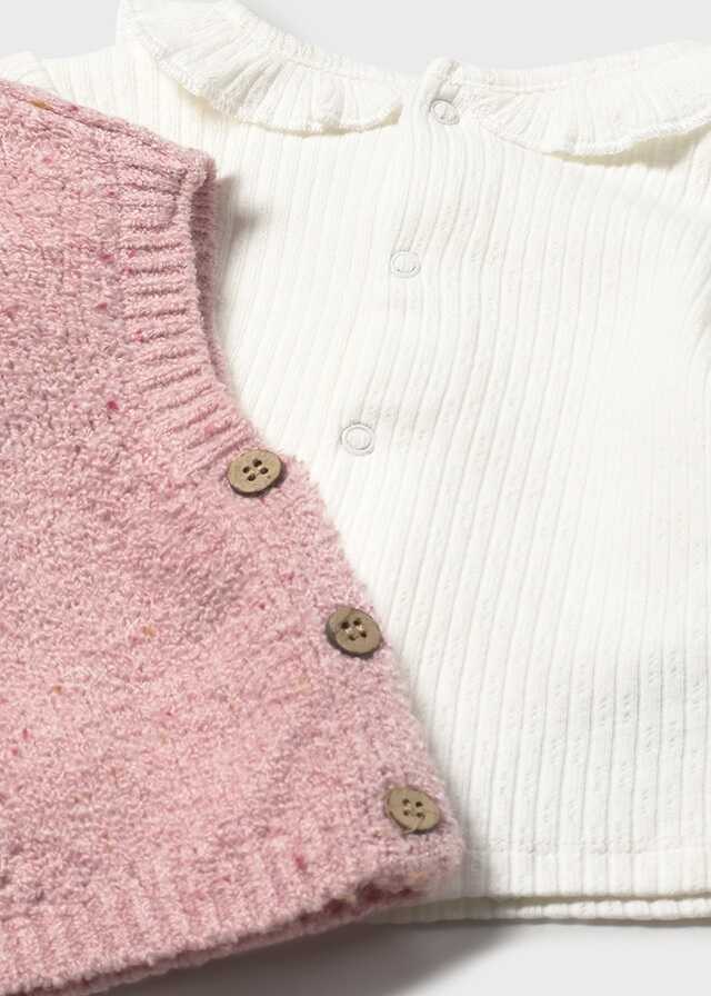 Conj. leggings chaleco tricot