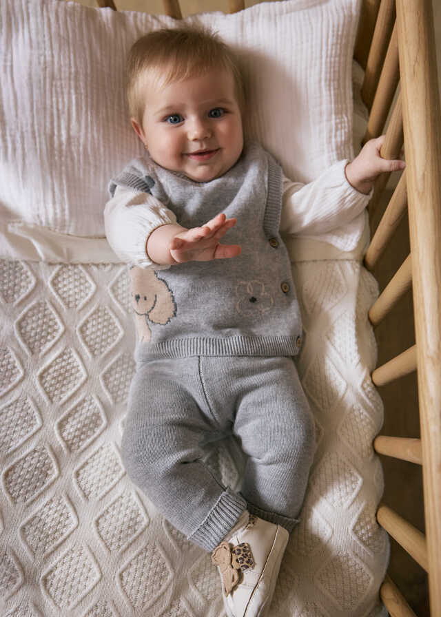Conj. leggings chaleco tricot