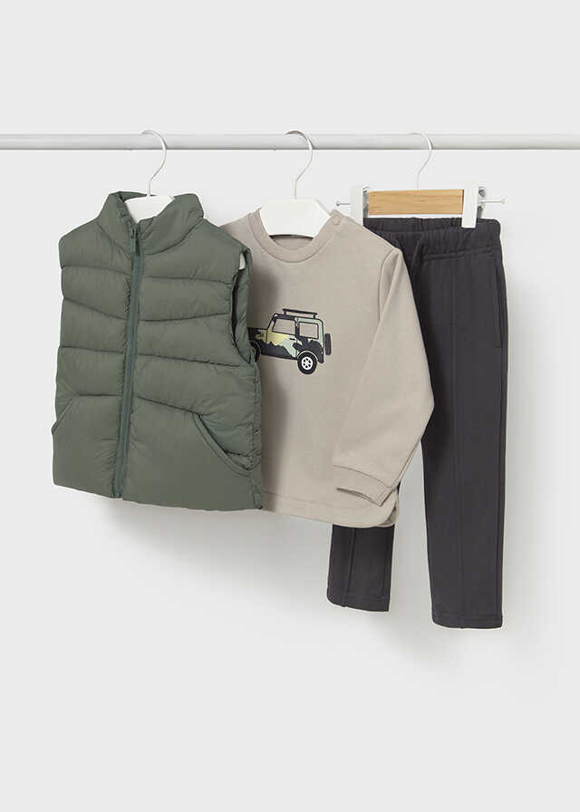Conj. pant. pullover chaleco