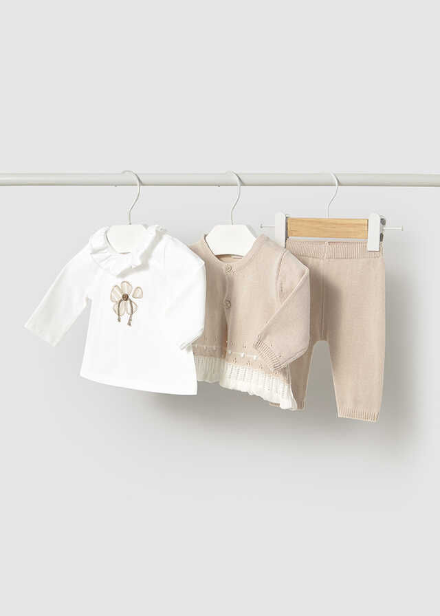 Conj. pantalon 3 piezas tricot