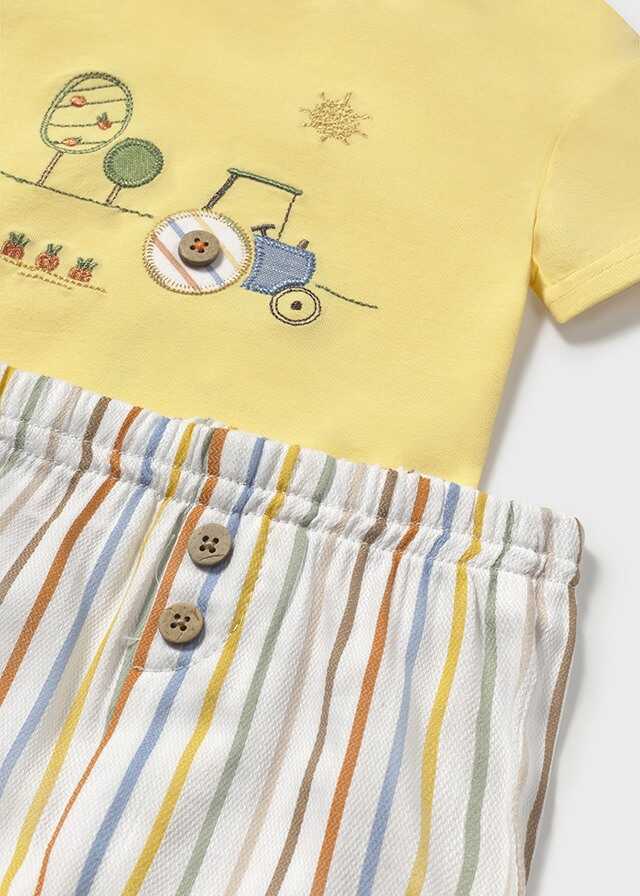 Conj. pantalon corto camiseta