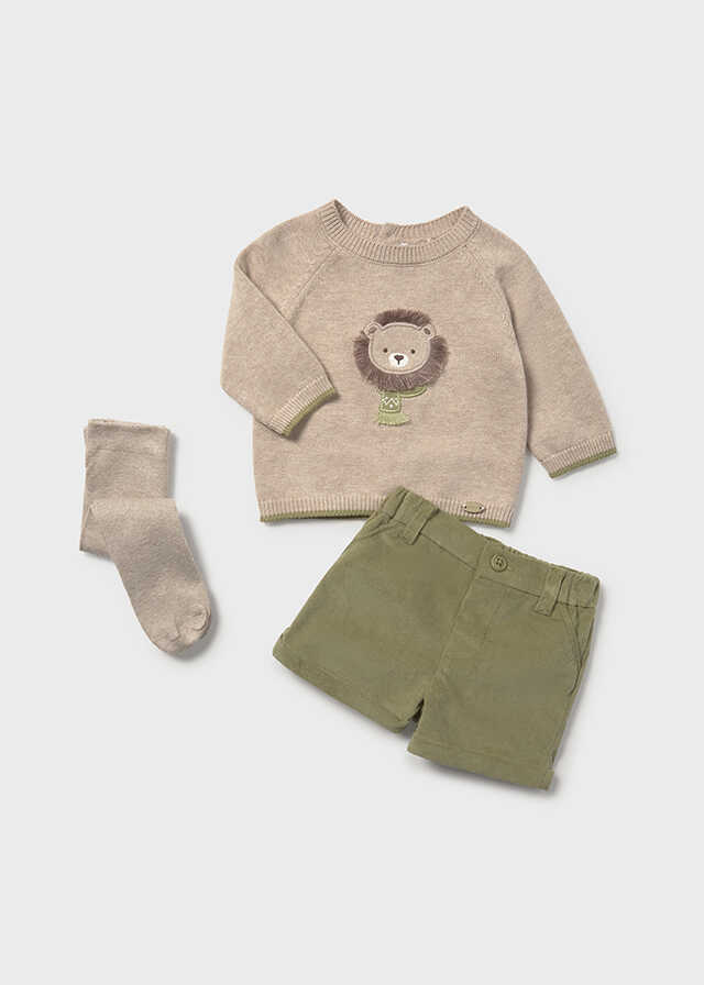 Conj. pantalon corto leotardo