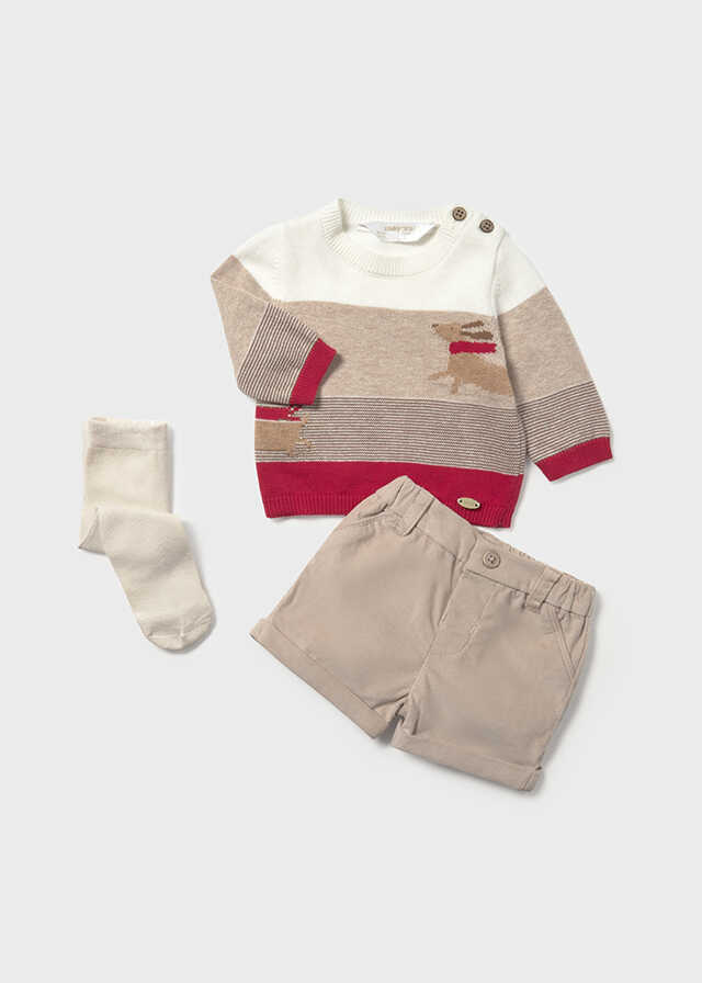 Conj. pantalon corto leotardo