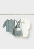 Conj. pantalon corto tricot